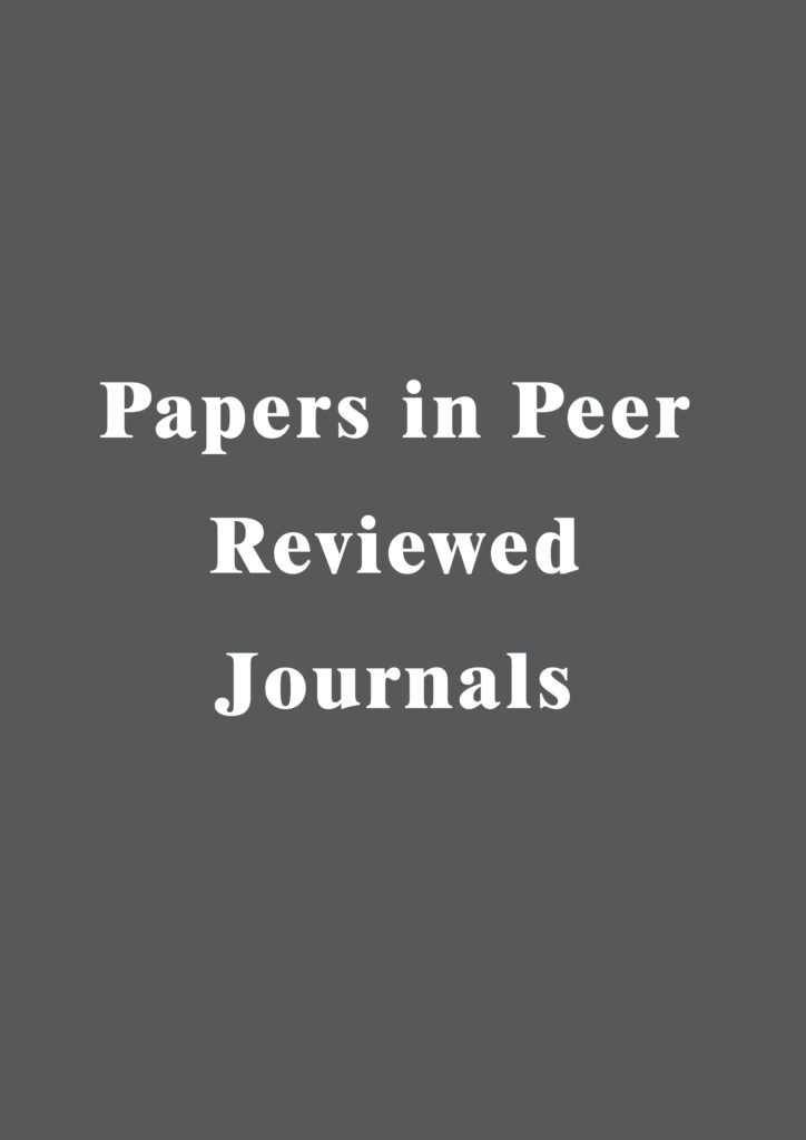 Papers in Peer Reviewed Journals